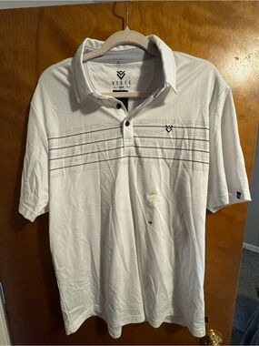 Men's Veece White Polo Shirt Large